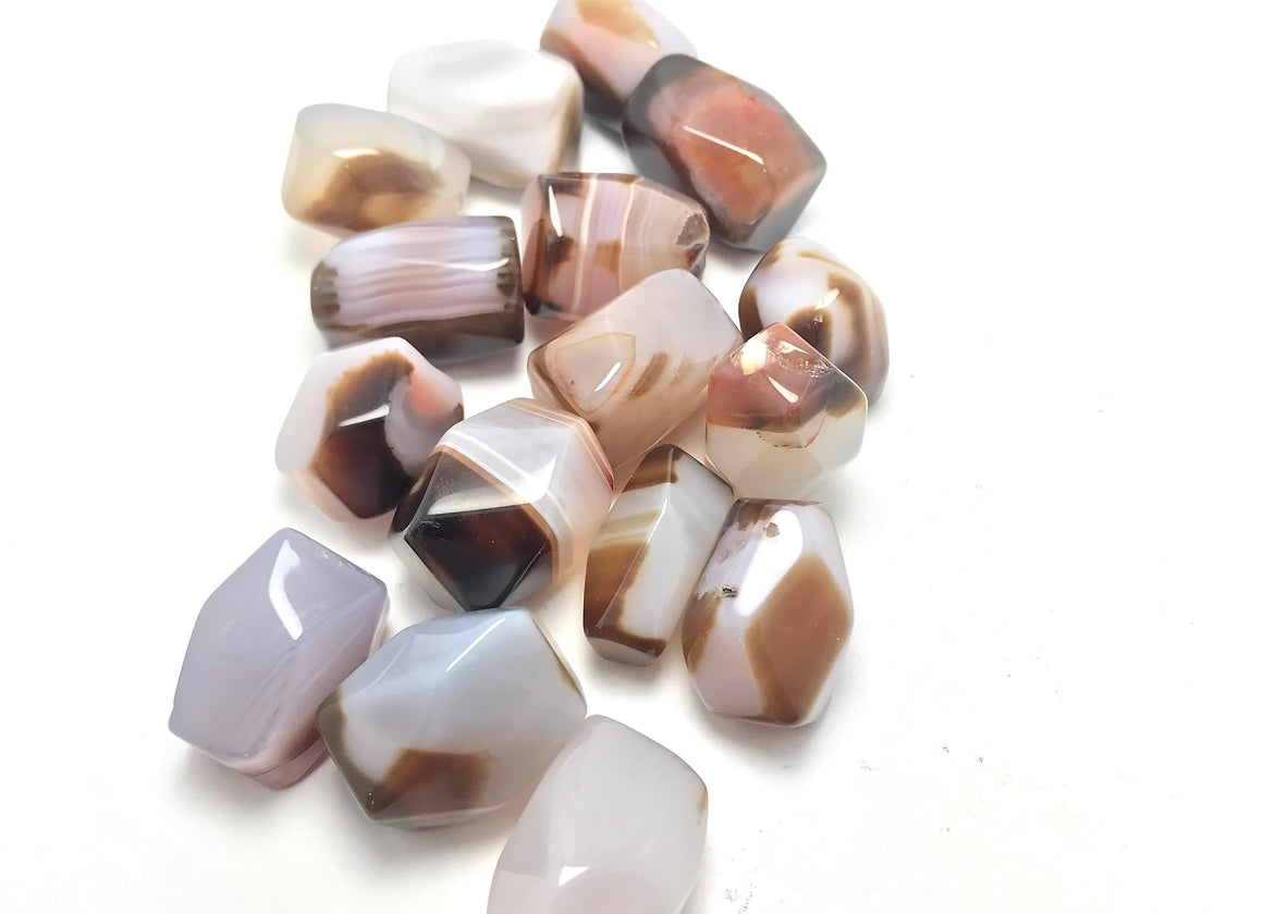 Brown and White Agate