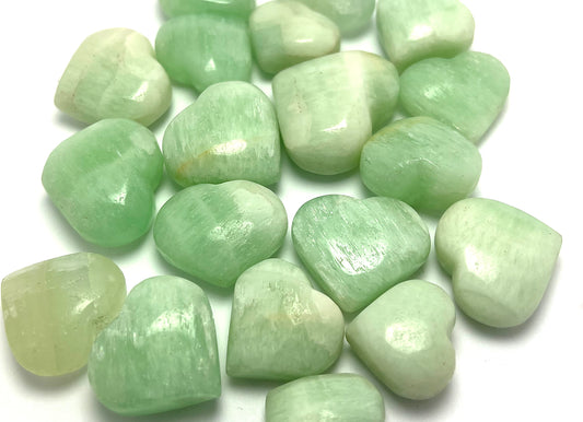 Green Calcite Heart