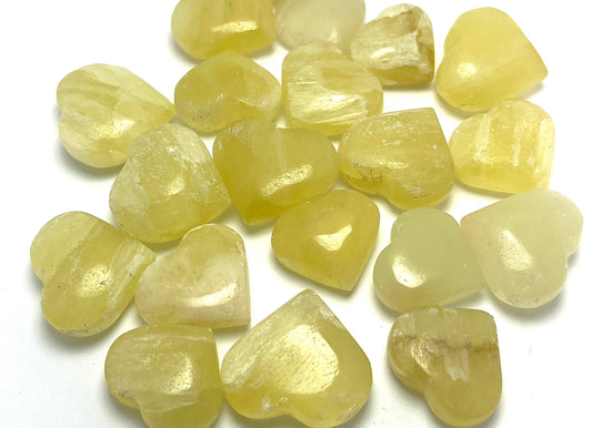 Lemon Calcite Heart